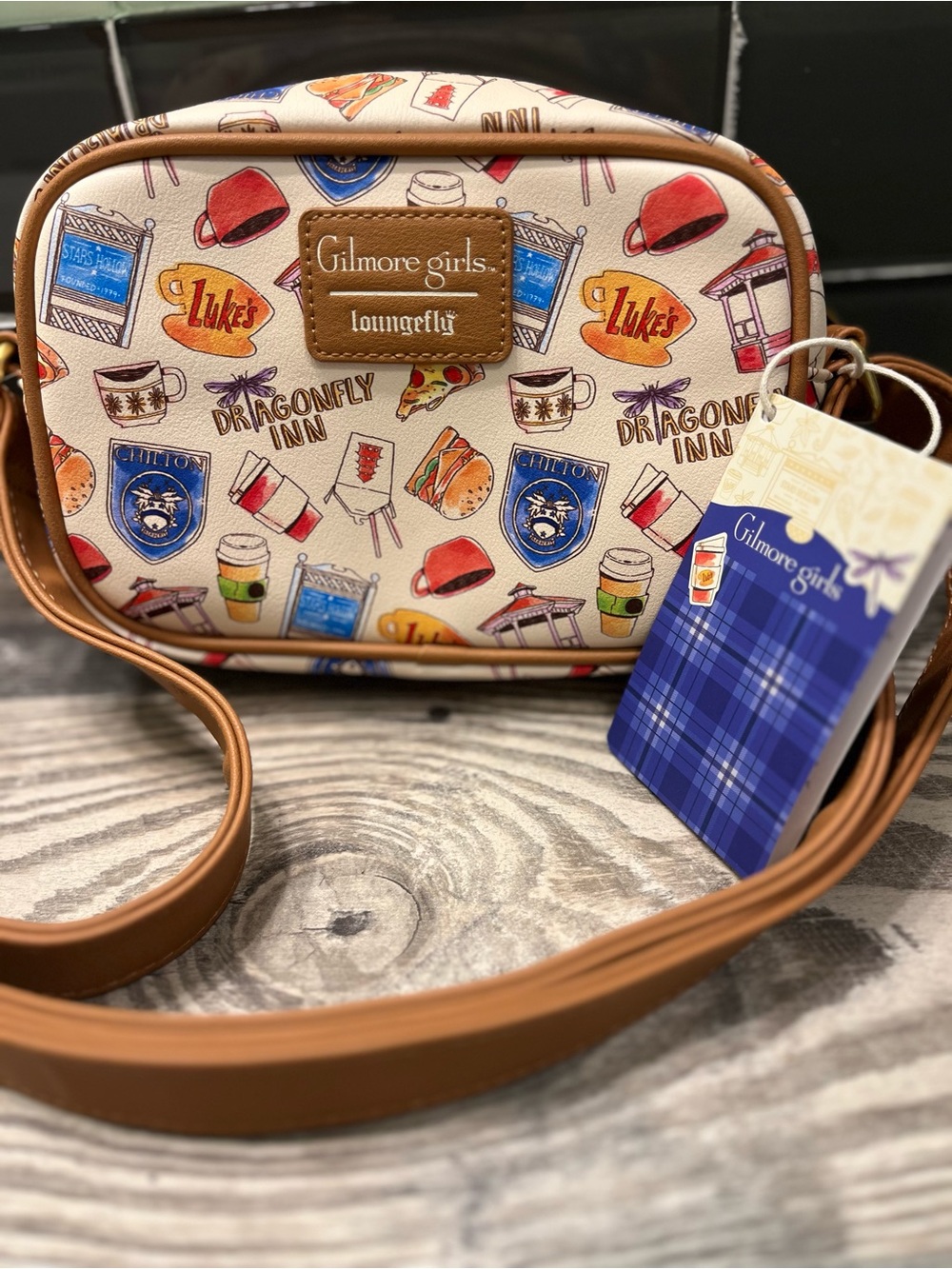 Loungefly x Gilmore Girls Cream Crossbody Bag - Icon Print